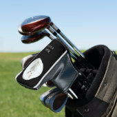 Creëer Je eigen foto van Pet Kat papa zwart Golfheadcover (Insitu)