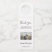 Creëer je eigen foto Weddenschap Bedankt Fles Flessenhanger (Voorkant)