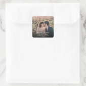 Creëer je eigen foto Wedding-zegels Vierkante Sticker (Tas)