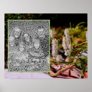 Creëer je eigen fotobloem op een olieverfschilderi poster