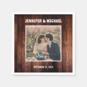 Creëer je eigen fotobruid en bruidebruiloft servet (Voorkant)