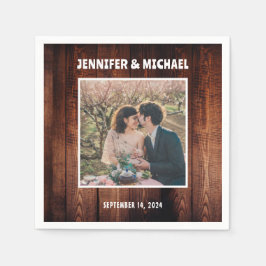 Creëer je eigen fotobruid en bruidebruiloft servet