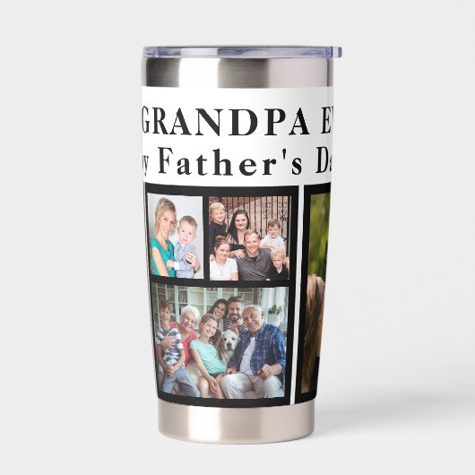 Creëer je eigen fotocollage beste opa ooit geïsoleerde drinkbeker (Links)