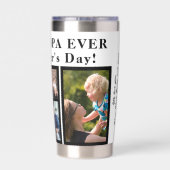 Creëer je eigen fotocollage beste opa ooit geïsoleerde drinkbeker (Achterkant)