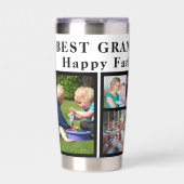 Creëer je eigen fotocollage beste opa ooit geïsoleerde drinkbeker (Voorkant)