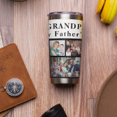 Creëer je eigen fotocollage beste opa ooit geïsoleerde drinkbeker