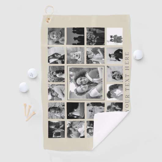 Creëer je eigen Fotocollage Familie Golfhanddoek (Insitu)