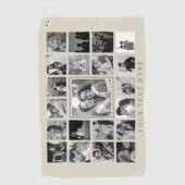 Creëer je eigen Fotocollage Familie Golfhanddoek (Voorkant)
