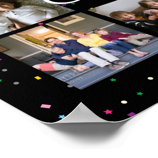 Creëer Je eigen fotocollage monogram Poster (Hoek)