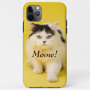 Creëer je eigen fotokat Meow schatgeel Case-Mate iPhone Case