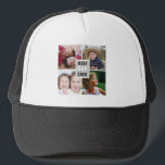 Creëer Je eigen foto's Collage Beste vader ooit Trucker Pet<br><div class="desc">Een speciaal cadeau voor de BEST DAD OOIT - Foto collage pet op maat van 4 van zijn favoriete foto's.</div>