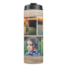 Creëer je eigen foto's foto collage familie thermosbeker