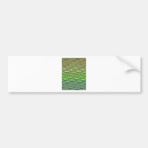 Creëer Je eigen Fun Retro Lovely Floral Island Bumpersticker
