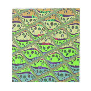 Creëer Je eigen Fun Retro Lovely Floral Island Notitieblok