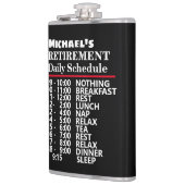 Creëer Je eigen Funny Schedule Retirement Gift Heupfles (Links)