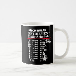 Creëer Je eigen Funny Schedule Retirement Gift Koffiemok