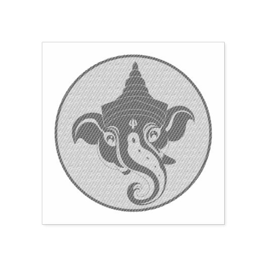 Creëer Je eigen Ganesh gezicht Rubberstempel (Afrduk)