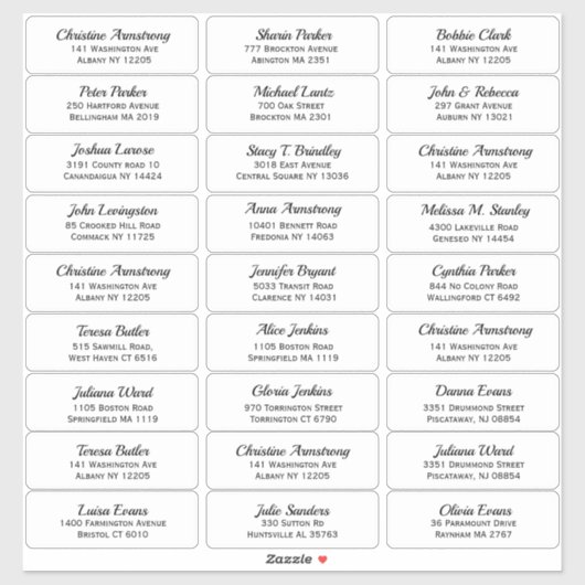 Creëer je eigen gastnaam en adres sticker (Vel)