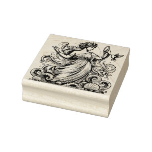 Creëer je eigen geboorte van Aphrodite godin Rubberstempel