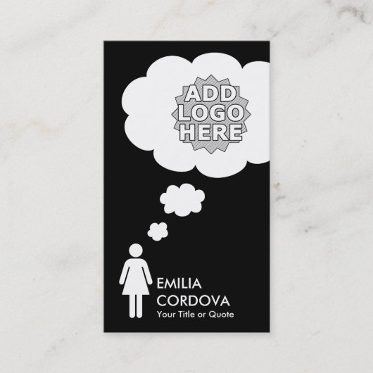 creëer je eigen gedachtenbubbel visitekaartje (Voorkant)