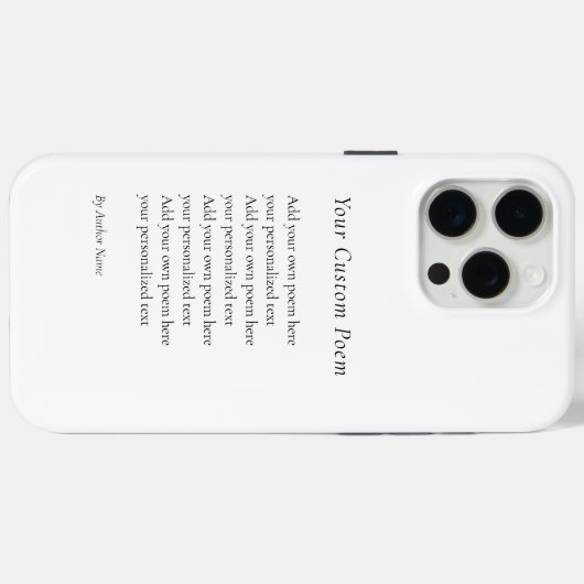 Creëer Je eigen gedicht Case-Mate iPhone Case (Achterkant (horizontaal))
