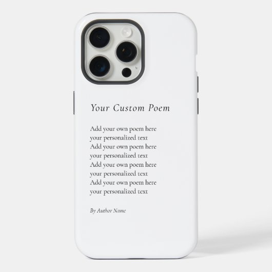 Creëer Je eigen gedicht iPhone Hoesje (Achterkant)