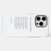 Creëer Je eigen gedicht iPhone Hoesje (Achterkant horizontaal)