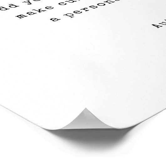 Creëer Je eigen gedicht Poster (Hoek)