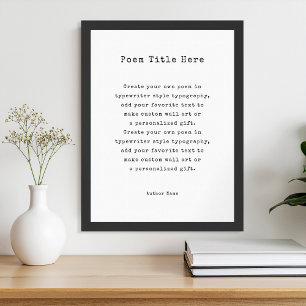 Creëer Je eigen gedicht Poster