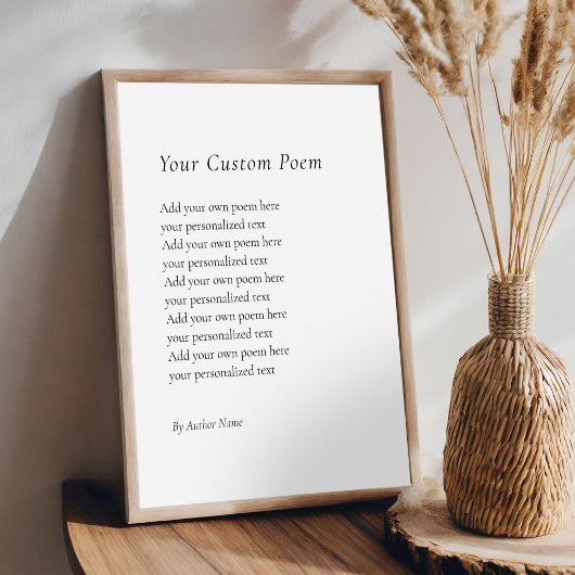 Creëer Je eigen gedicht Poster