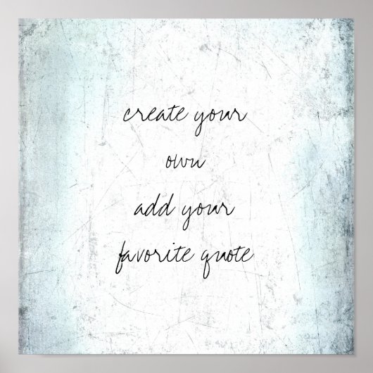 creëer je eigen gekneusde getextureerde grijnstaak poster (Voorkant)