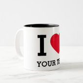 Creëer Je eigen geld waar ik van hou Tweekleurige Koffiemok (Voorkant links)