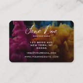 Creëer je eigen gele kleurwolken visitekaartje (Achterkant)