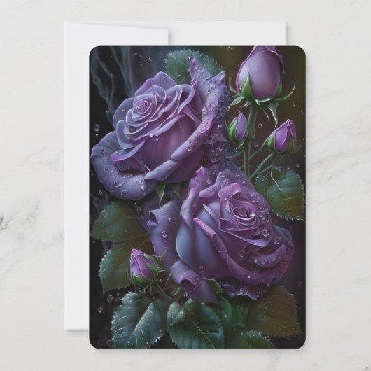Creëer Je eigen Gepersonaliseerd donkere Paarse Ro Kaart (Achterkant)