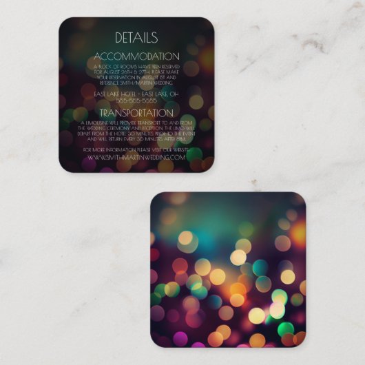 Creëer je eigen Gepersonaliseerd herfstbokeh Informatiekaartje (Voorkant / Achterkant)