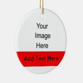 Creëer Je eigen gepersonaliseerde versiering Keramisch Ornament (Rechts)