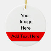 Creëer Je eigen gepersonaliseerde versiering Keramisch Ornament (Voorkant)