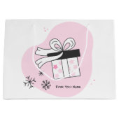 Creëer Je eigen geschenkdoos & sneeuwvlokken Kerst Groot Cadeauzakje (Voorkant)