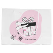 Creëer Je eigen geschenkdoos & sneeuwvlokken Kerst Groot Cadeauzakje (Achterkant)