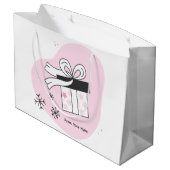 Creëer Je eigen geschenkdoos & sneeuwvlokken Kerst Groot Cadeauzakje (Achterkant Gekanteld)