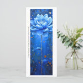 Creëer Je eigen geschilderde Blue Lotus Bladwijzer (Staand voorkant)
