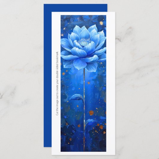 Creëer Je eigen geschilderde Blue Lotus Bladwijzer (Voorkant / Achterkant)