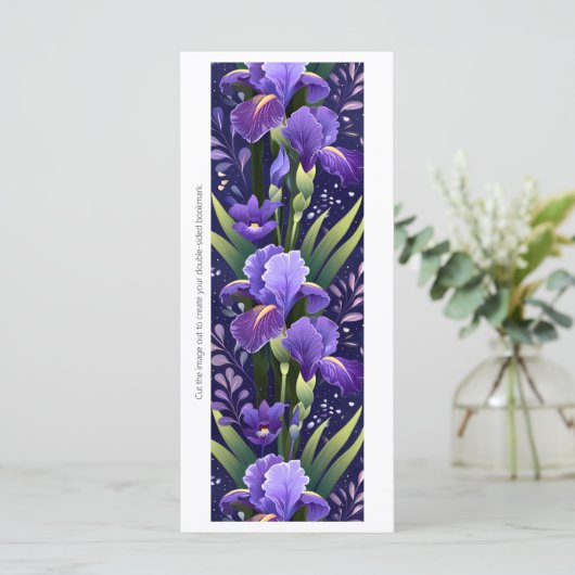 Creëer Je eigen geschilderde Paarse iris Bladwijze (Staand voorkant)