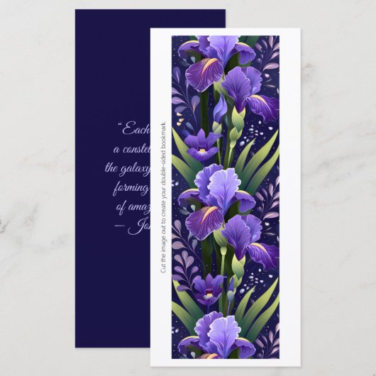 Creëer Je eigen geschilderde Paarse iris Bladwijze (Voorkant / Achterkant)