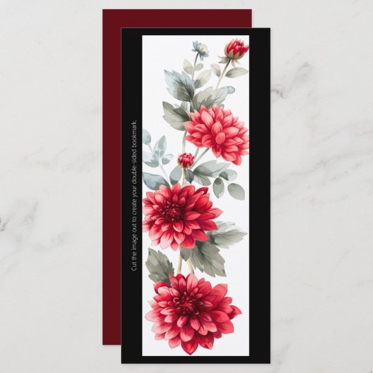 Creëer Je eigen geschilderde rode chrysant Bladwij (Voorkant / Achterkant)