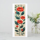 Creëer Je eigen geschilderde rode klaprozen Bladwi (Staand voorkant)