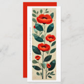 Creëer Je eigen geschilderde rode klaprozen Bladwi (Voorkant / Achterkant)