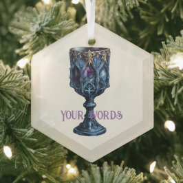 Creëer Je eigen gesneden gotische blauwe stenen ke Glas Ornament
