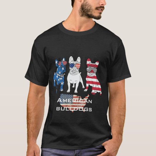 Creëer je eigen geweldige Amerikaanse bulldogs T-shirt (Voorkant)