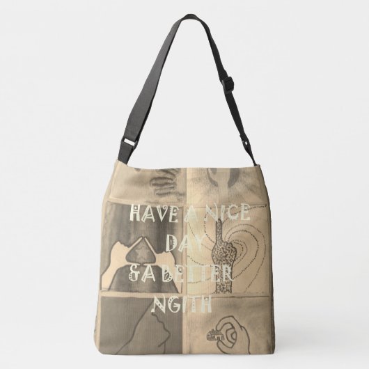 Creëer Je eigen geweldige  met een leuke dag Crossbody Tas (Achterkant)